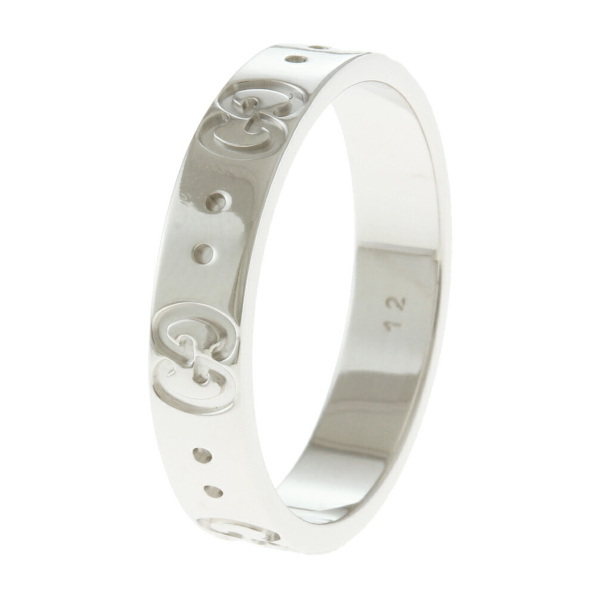 Gucci Ring No. 11.5 18k K18 White Gold Ladies